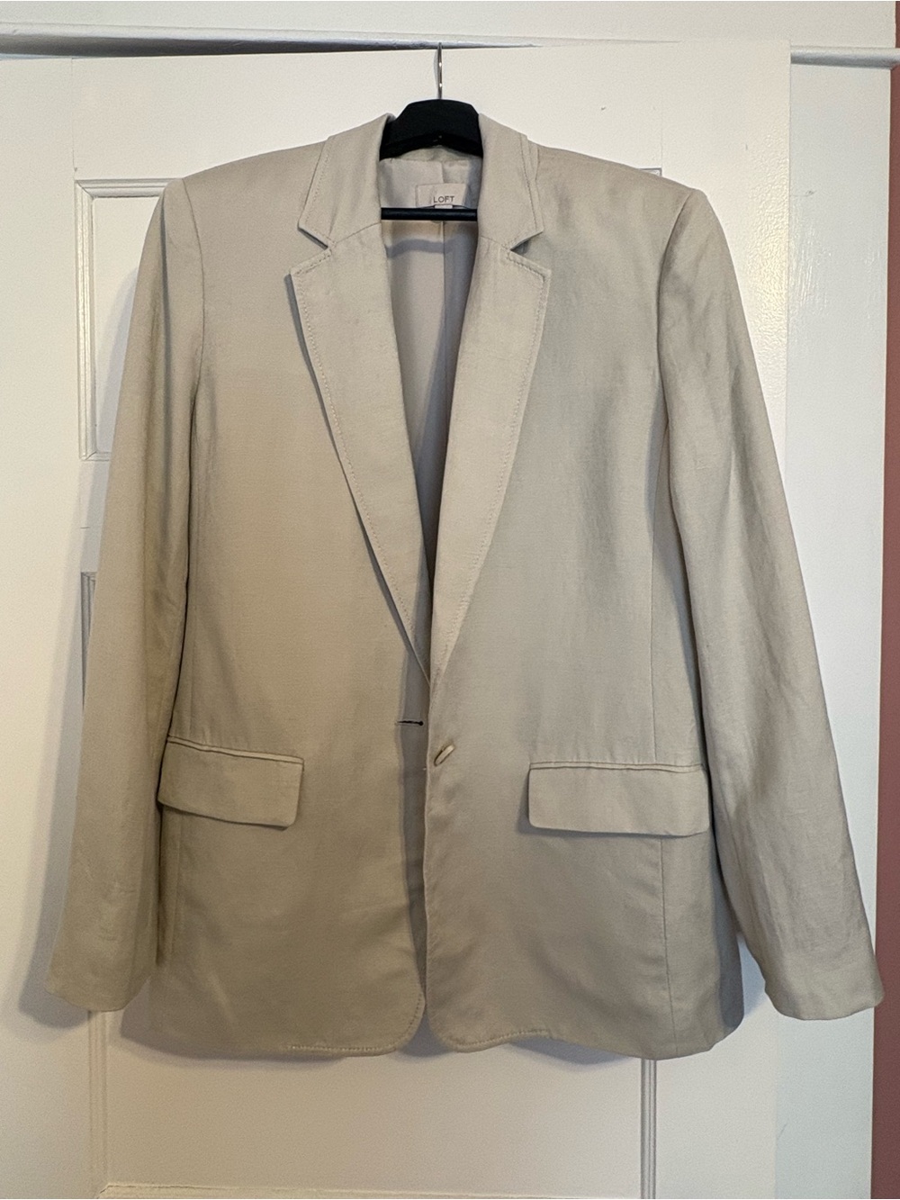 LOFT Light Beige Linen Blend Blazer